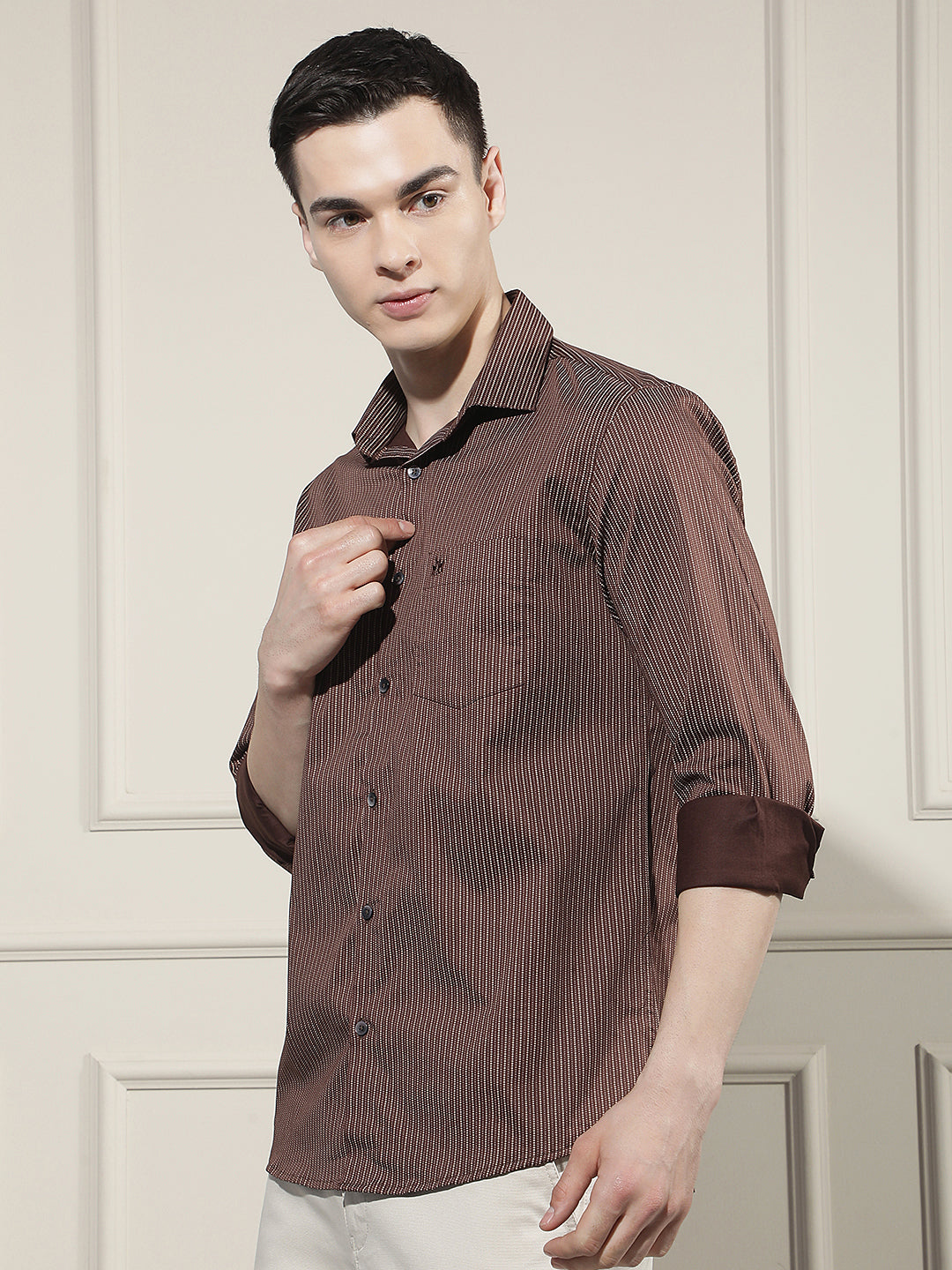 Fresh Brown Printed Shirt