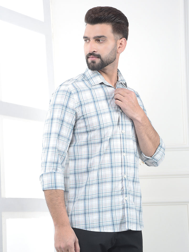 Warm Grey Checked Shirt