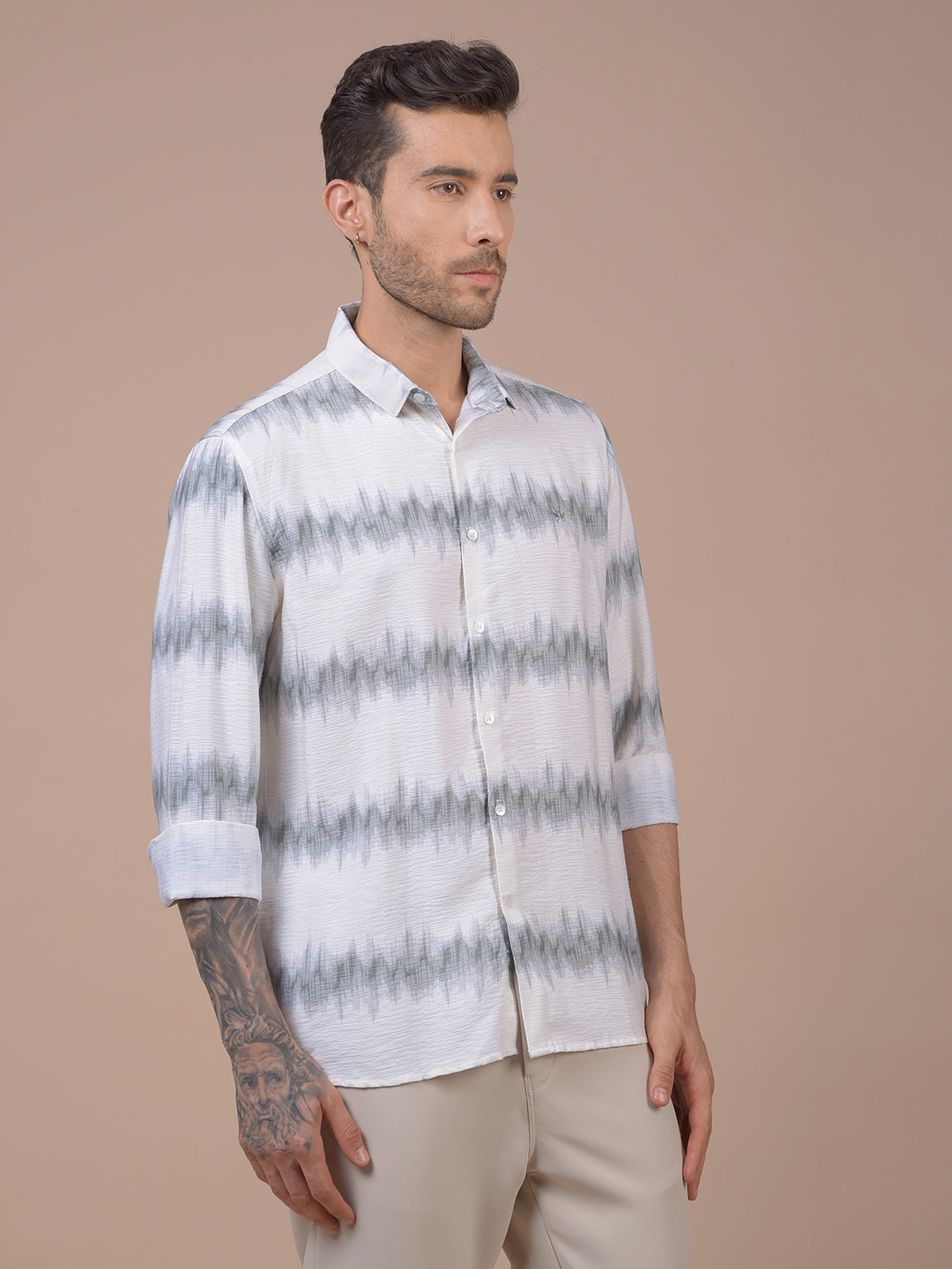 Green Printed Shirt