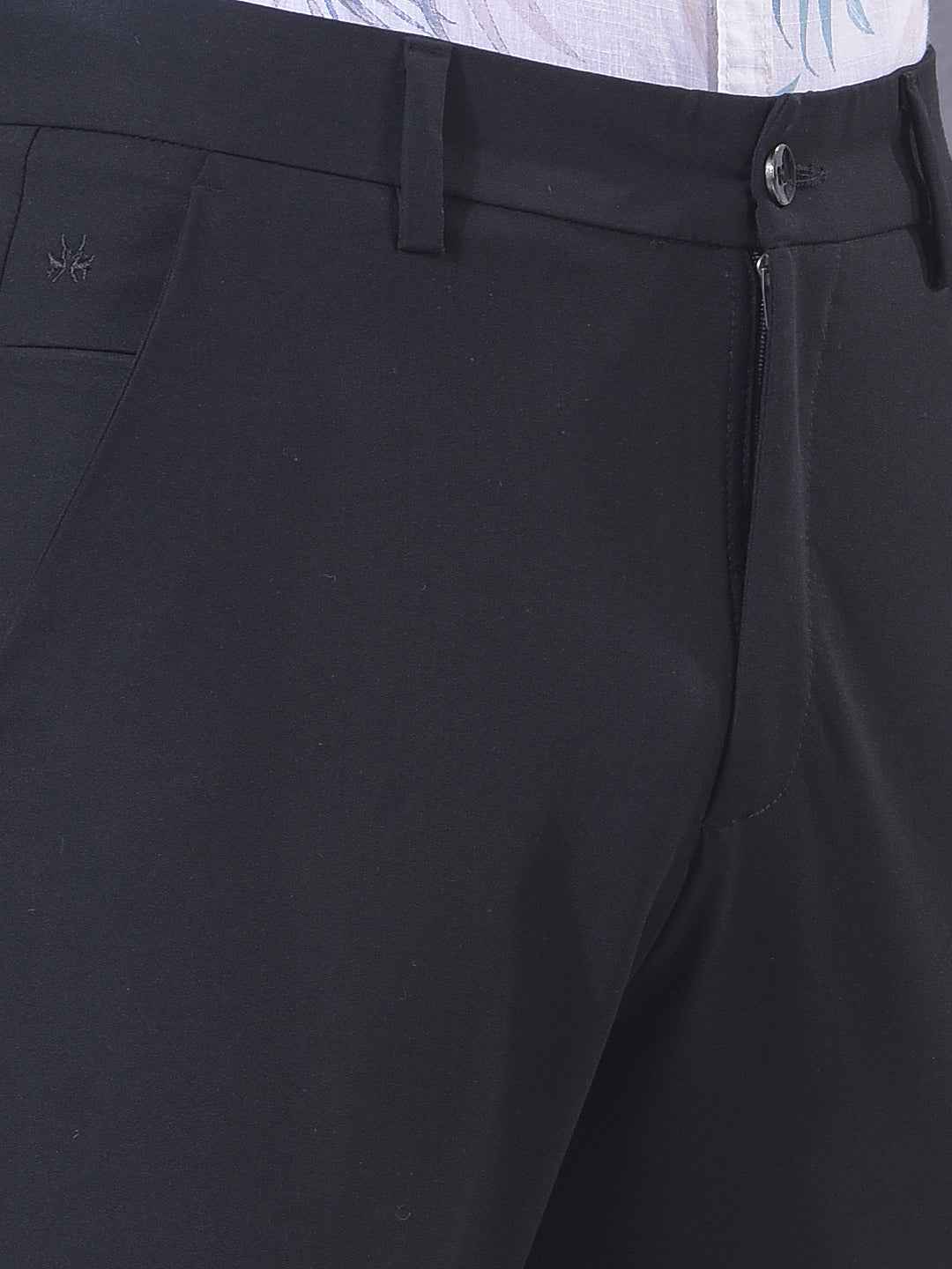Black Clean Cut Trousers