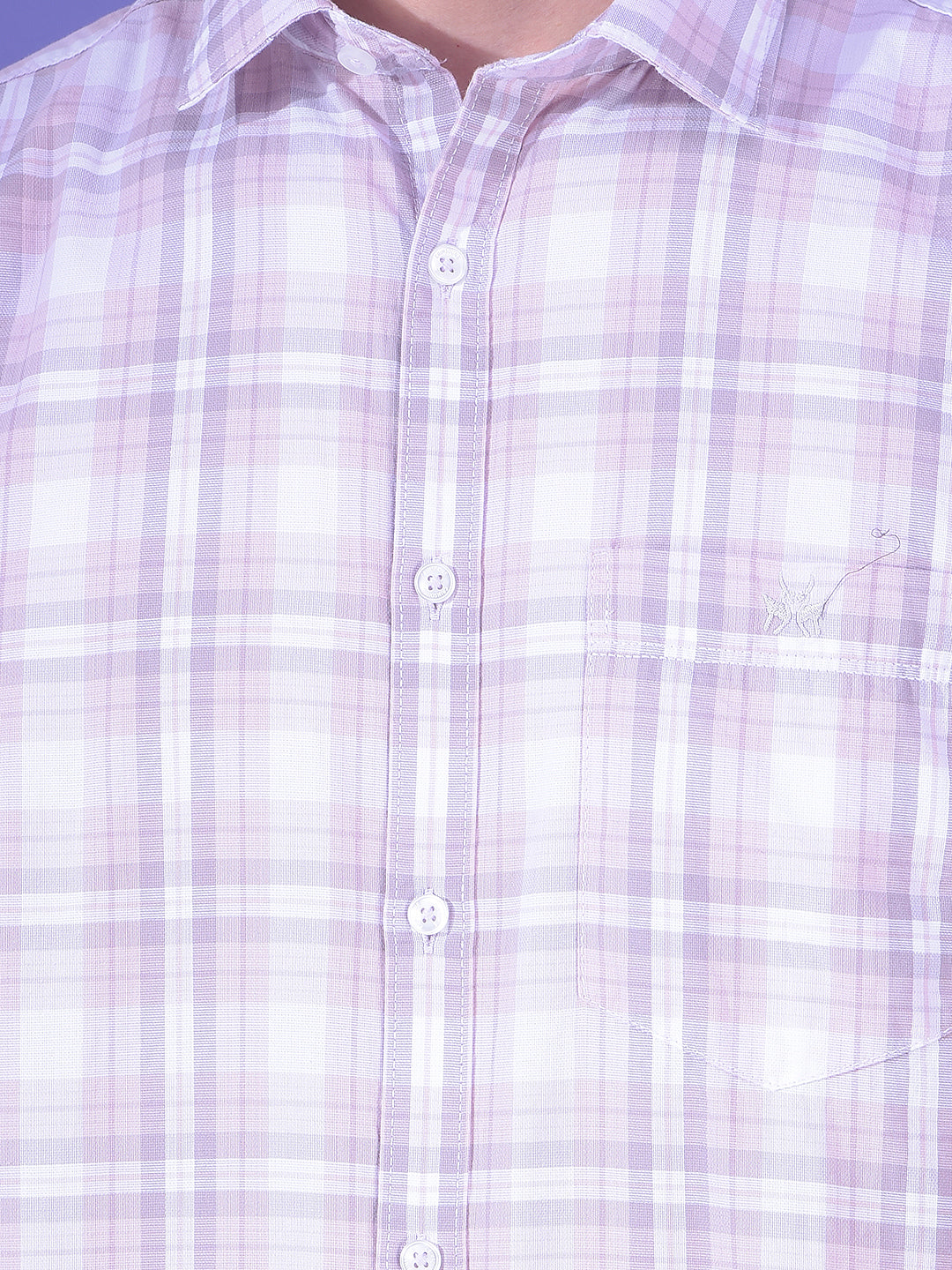 Pink Checked 100% Cotton Shirt