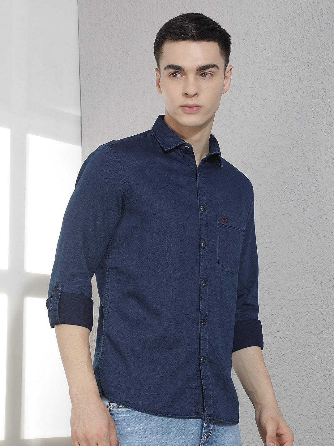 Navy Blue 100% Cotton Shirt