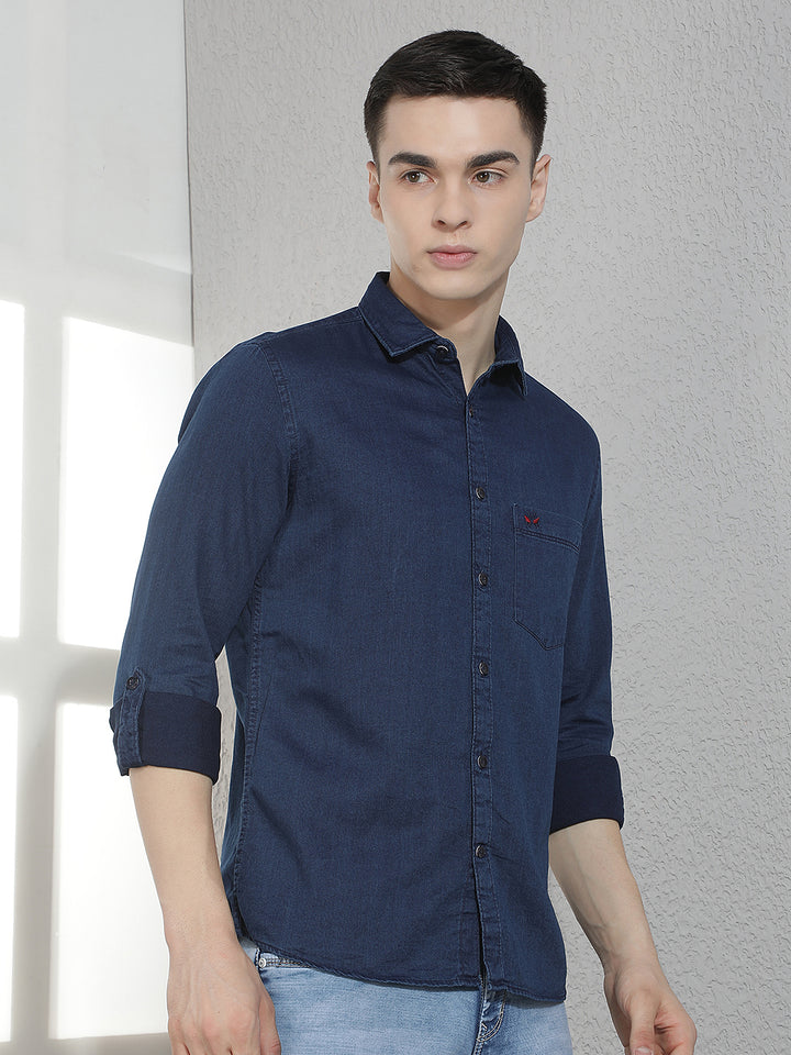 Navy Blue 100% Cotton Shirt