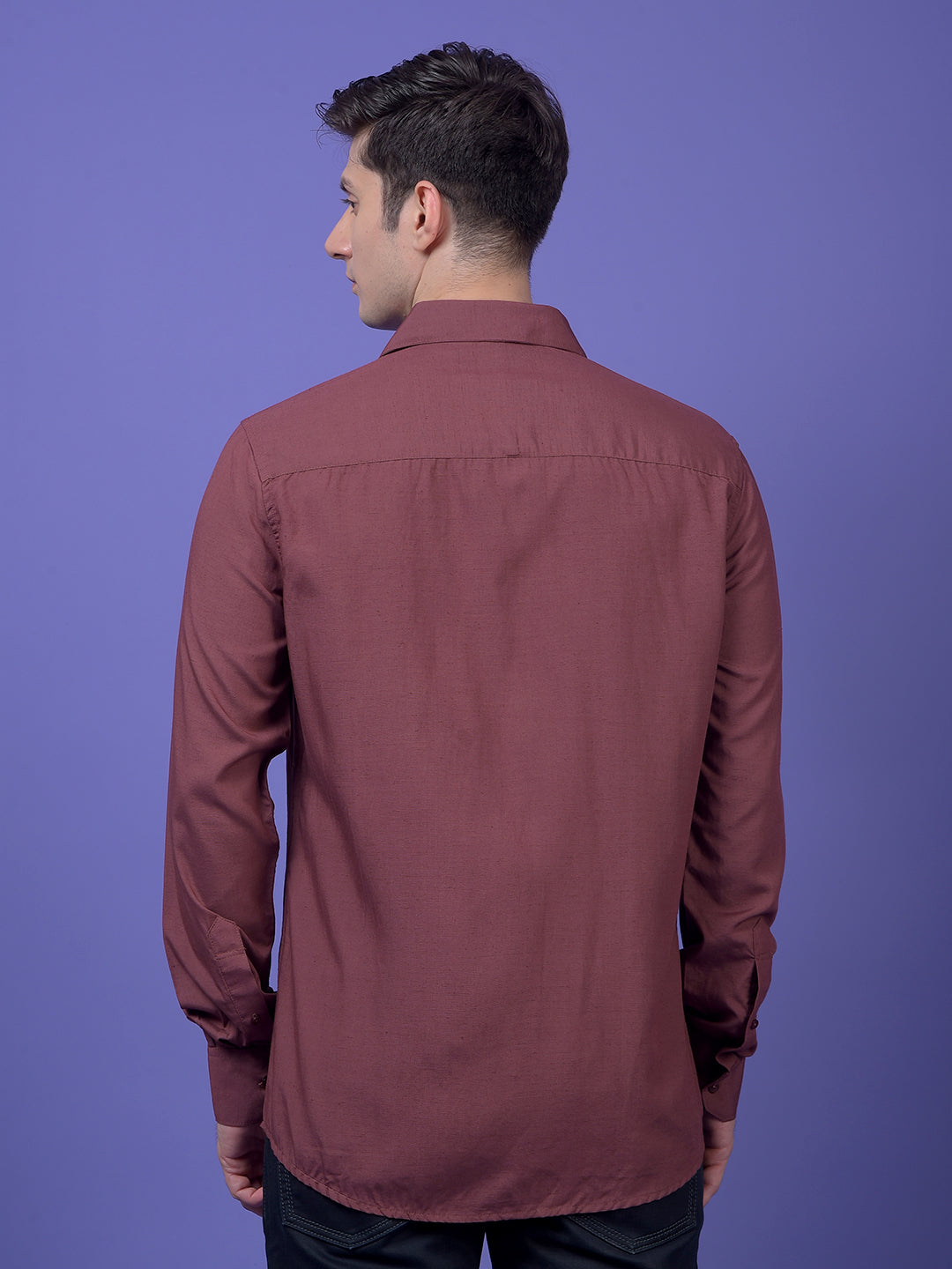 Maroon Linen Shirt