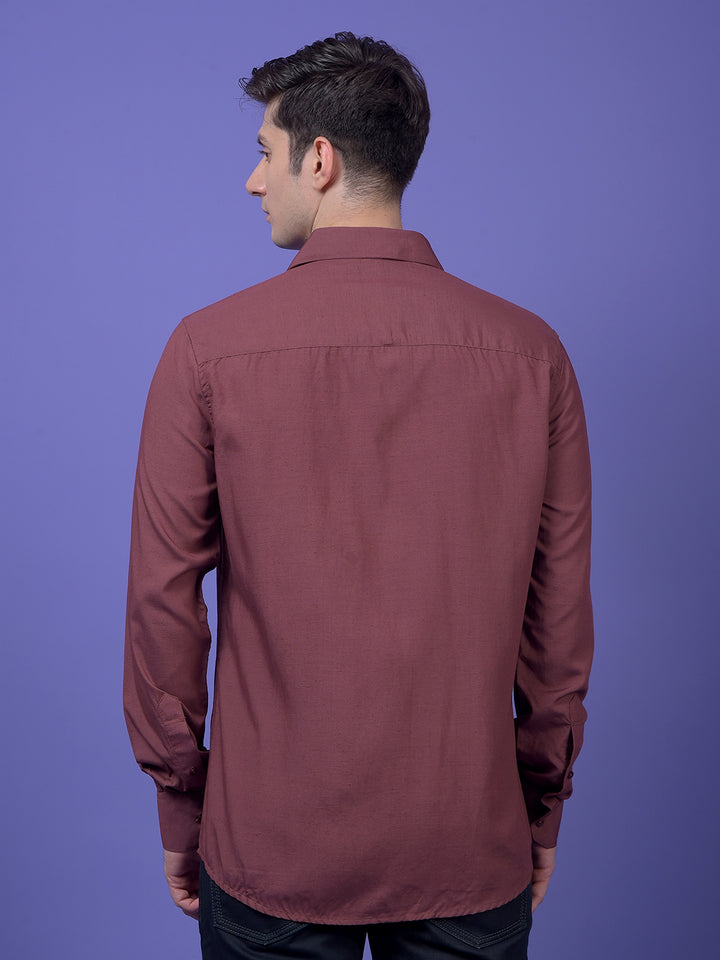 Maroon Linen Shirt