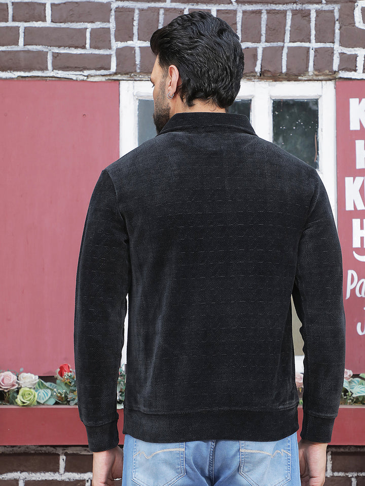 Modern Void Black Jacquard Sweatshirt
