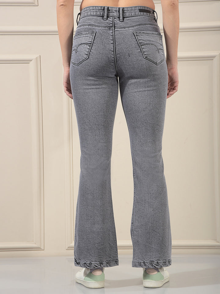 Contemporary Fog Grey Bootcut Jeans