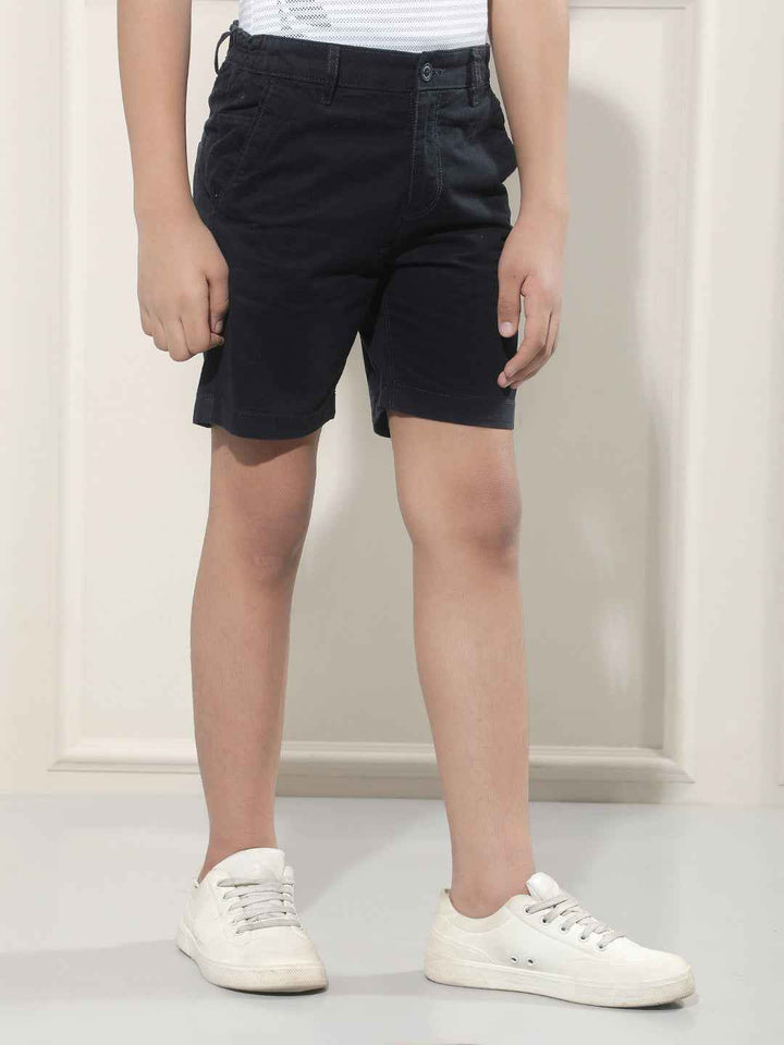 Navy Blue 100% Cotton Shorts