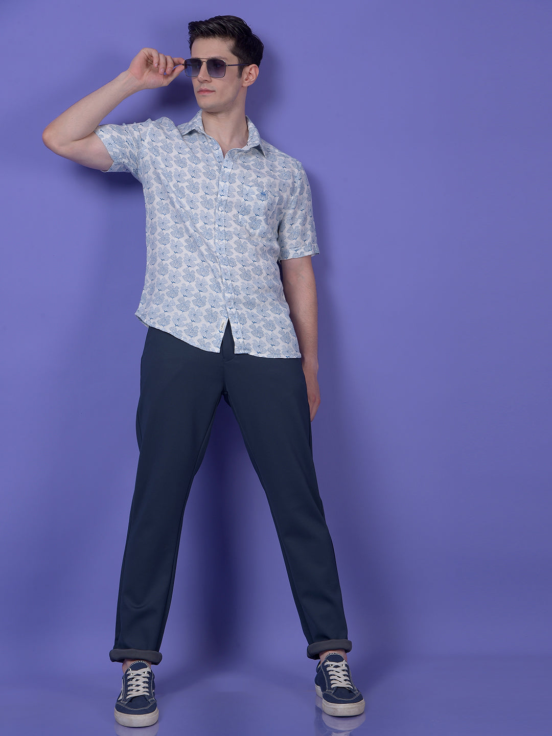 Navy Blue Knitted Trousers