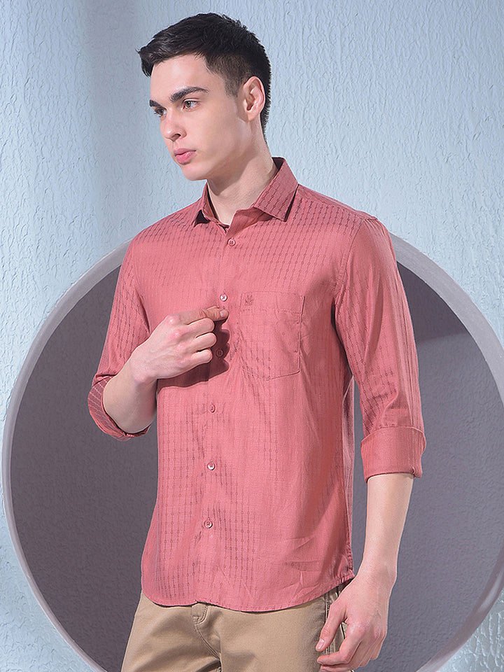 Statement Red Jacquard Shirt