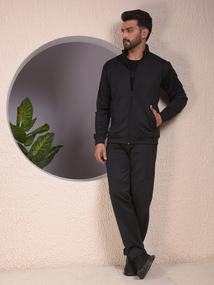 Black Trendy Sweatshirt-Men Sweatshirts-Crimsoune Club