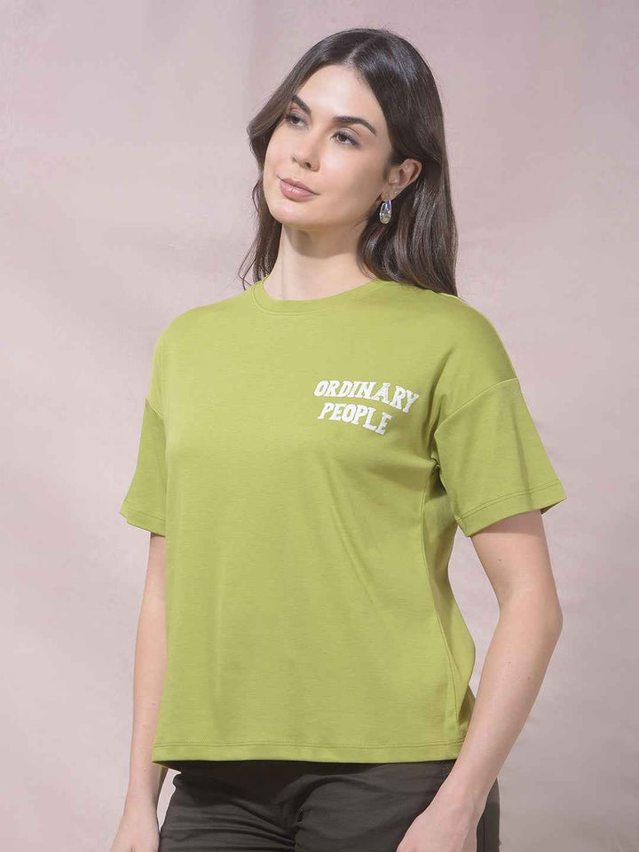 Green Graphic Print T-Shirt