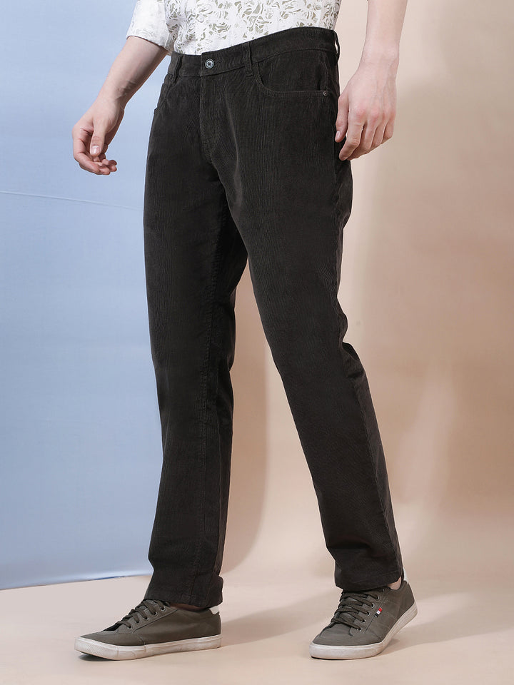 Modern Forest Olive Corduroy Trousers