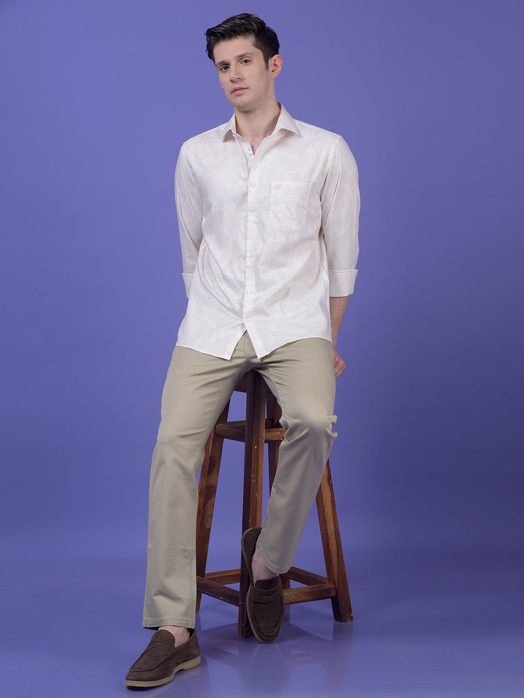 White Printed Shirt