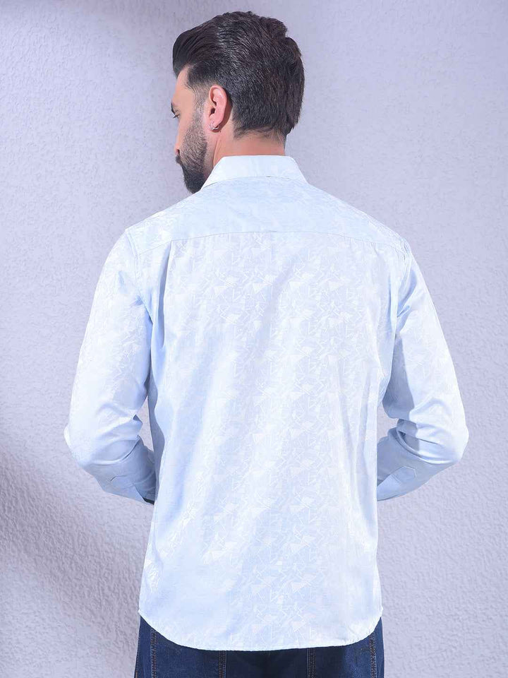 Blue Printed Shirt