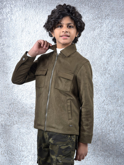 Vivid Olive Luxe Shacket
