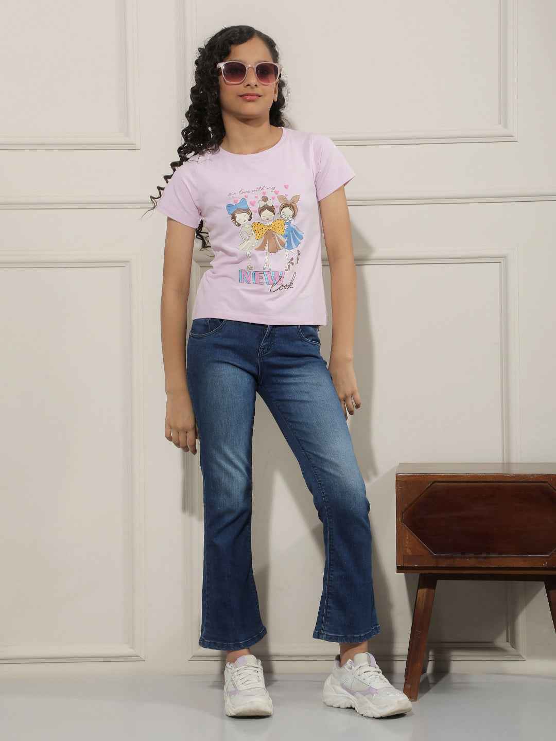 Graphic Print Purple T-Shirt