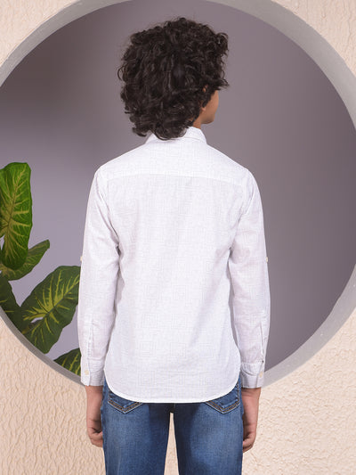 Radient White Printed Shirt