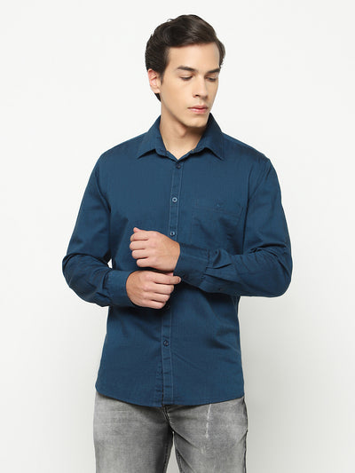 Navy Blue 100% Cotton Shirt