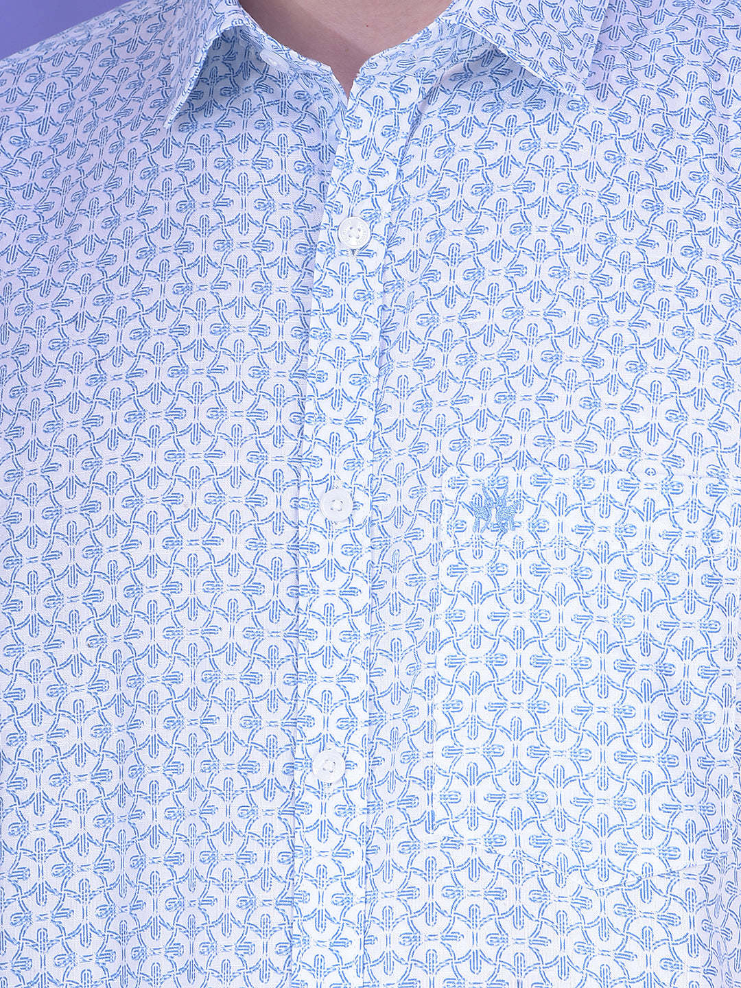 Pulse Sky Blue Printed Shirt