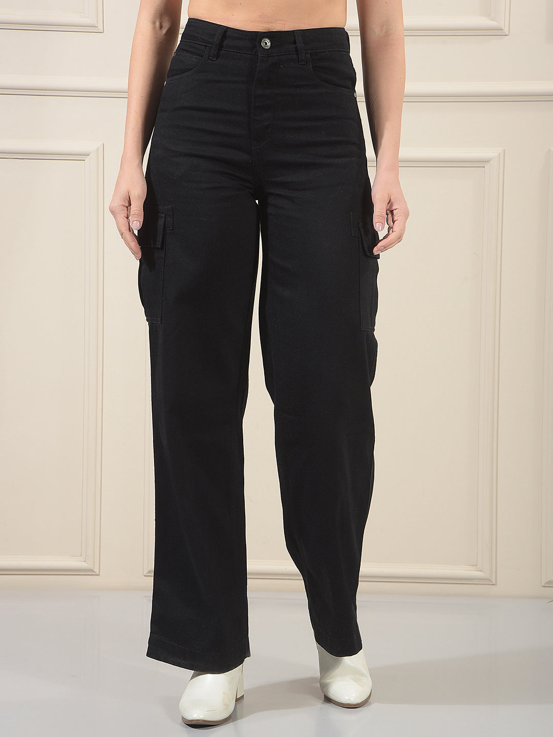 Essential Pitch Black Cargo Jeans
