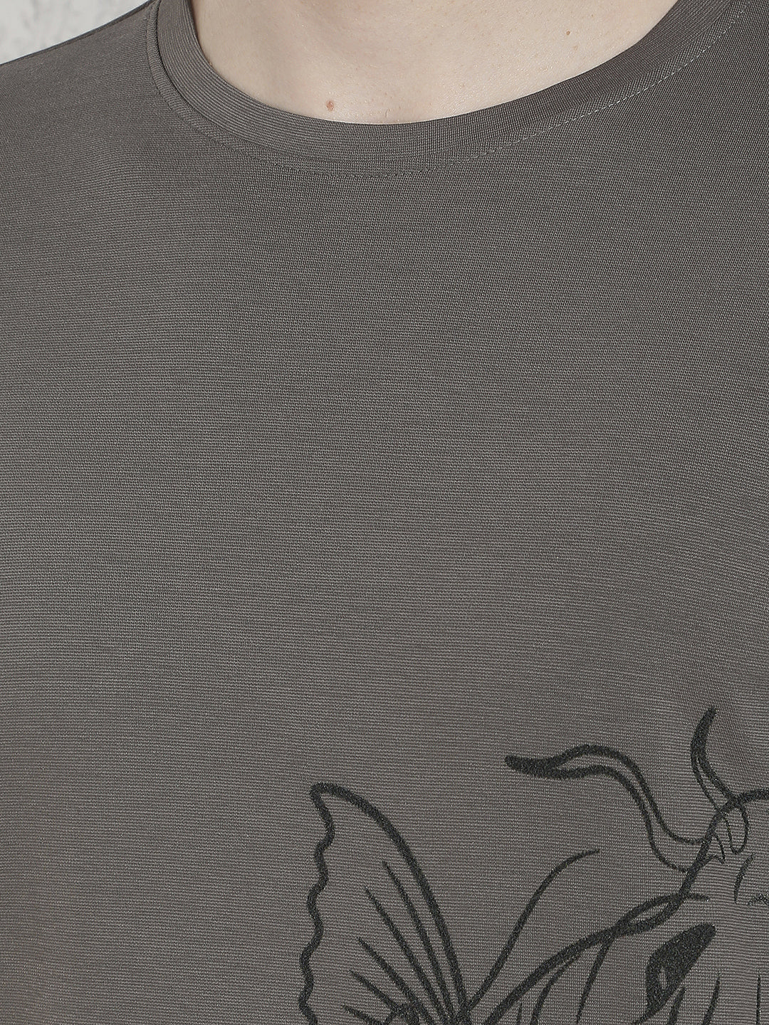 Grey Graphic Printed T-Shirt