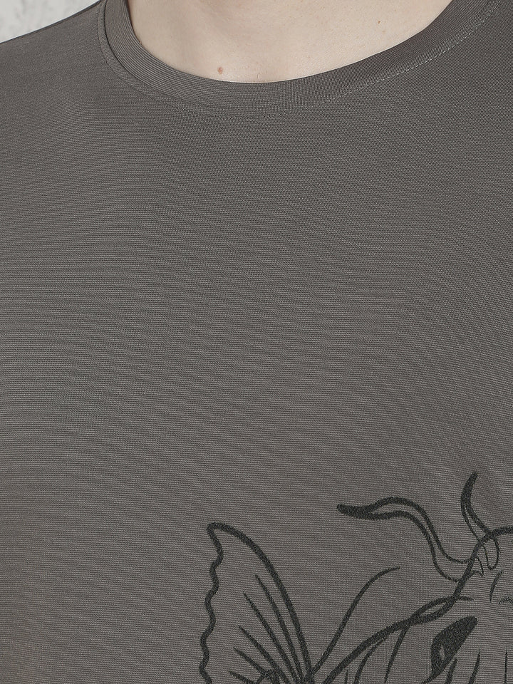Grey Graphic Printed T-Shirt