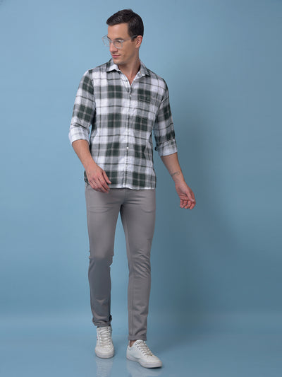 Green Checked 100% Cotton Shirt