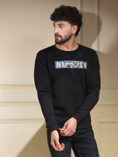 Black Graphic Print Sweatshirt