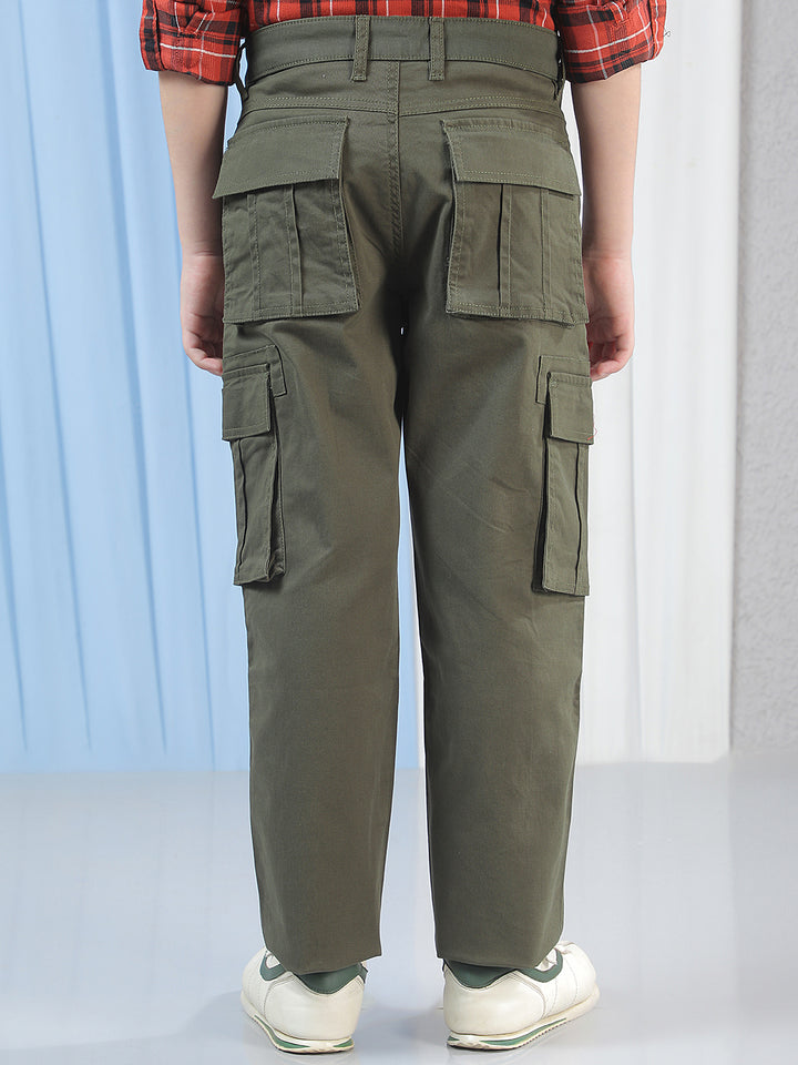 Minimalist Earth Olive Cargo Trousers