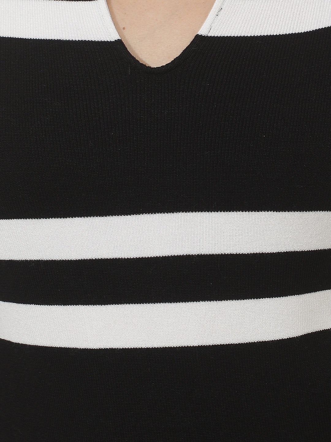 Black Horizontal Stripes Sweater
