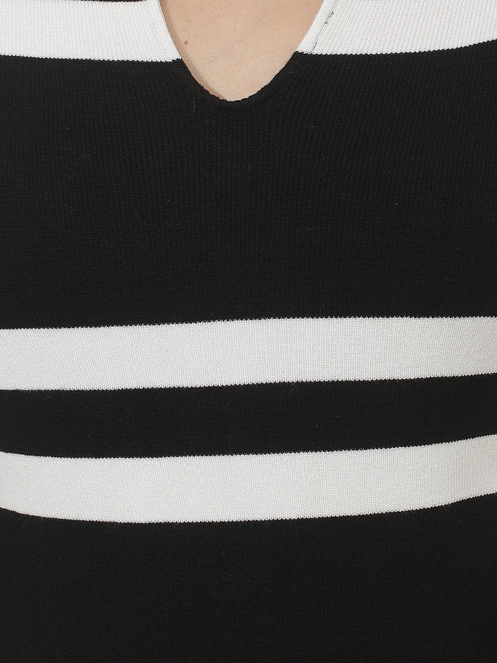 Black Horizontal Stripes Sweater