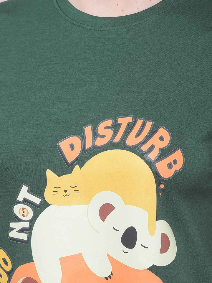 Green Graphic Print T-Shirt