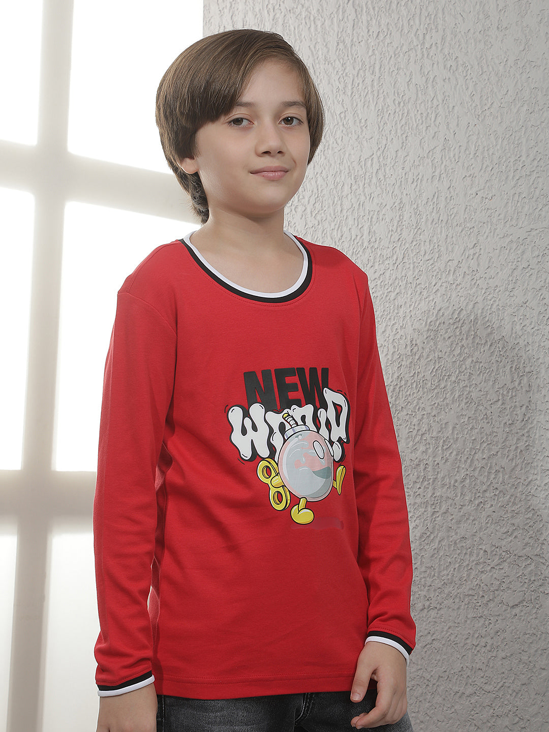 Red Graphic Print 100% Cotton T-Shirt