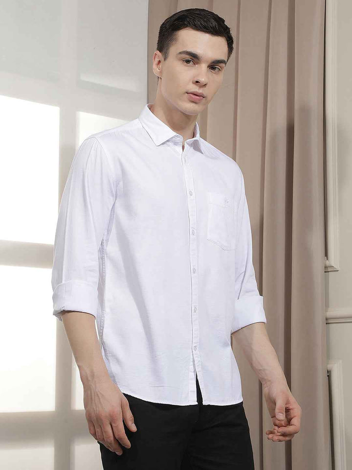 Modern White Everyday Smart Shirt