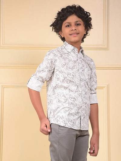 Spunky Green Floral Print Shirt