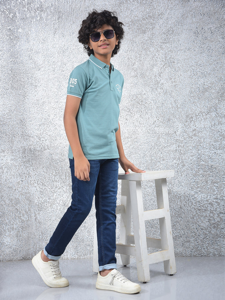 Classic Pathway Green Polo Neck T-Shirt