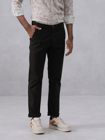 Minimal Style Black Straight Trousers