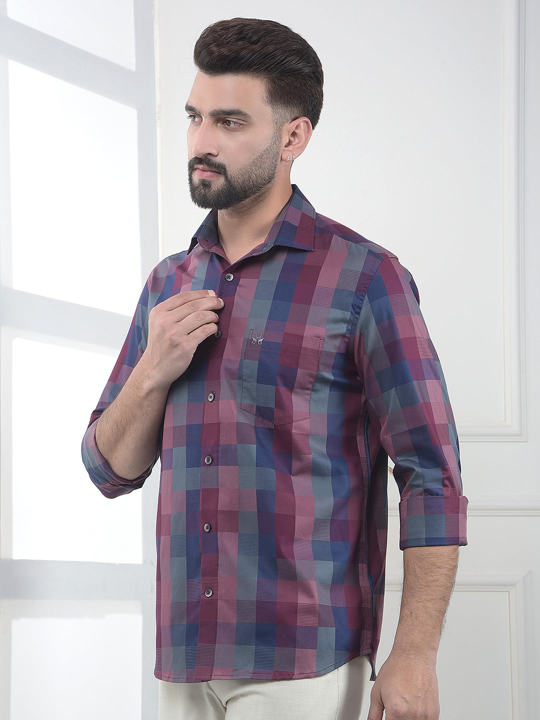 Multi-Color Printed 100% Cotton Shirt