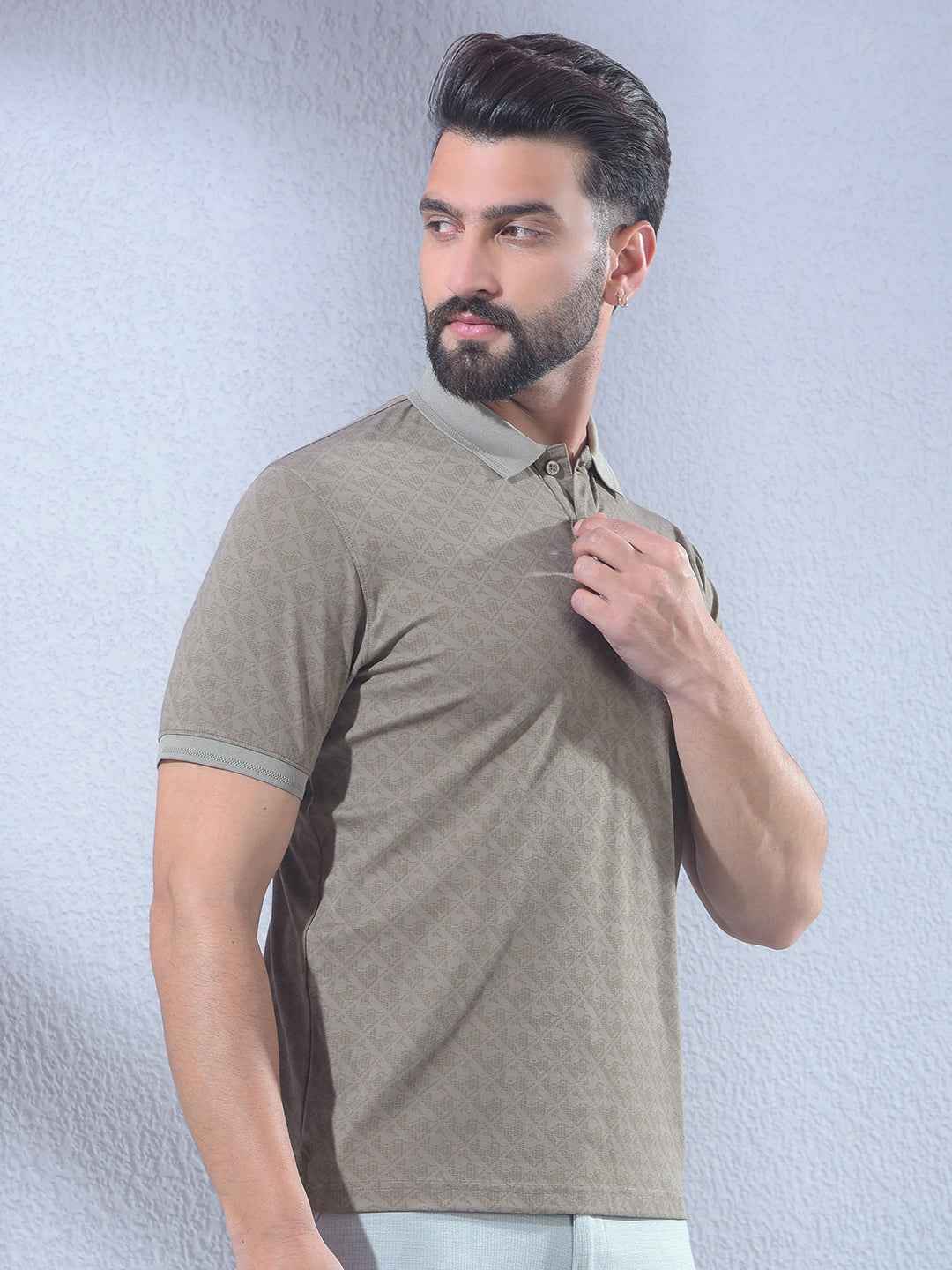 Brown Printed T-Shirt