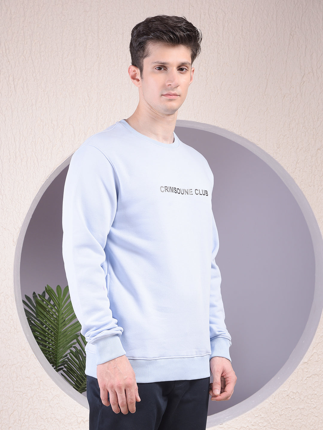 Urban Style Blue Sweatshirt with Brand Logo