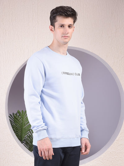 Urban Style Blue Sweatshirt with Brand Logo