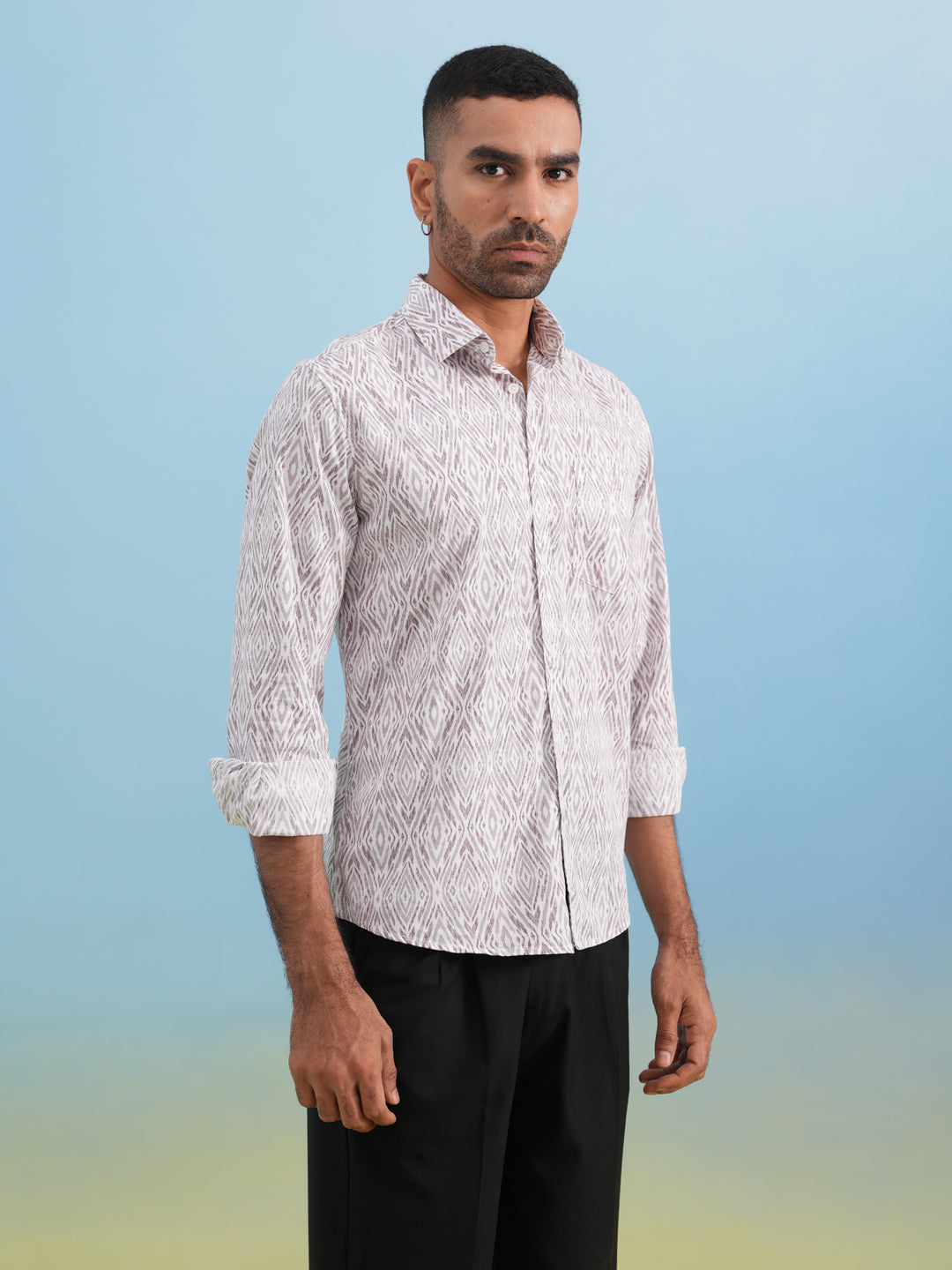Soft Pink Printed Shirt