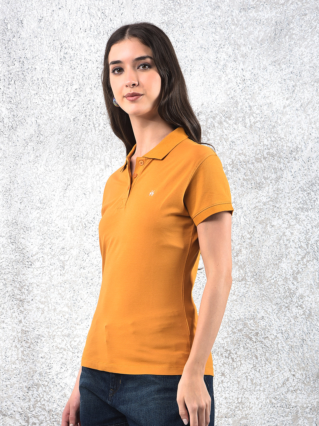 Mustard T-shirt-Women T-shirts-Crimsoune Club