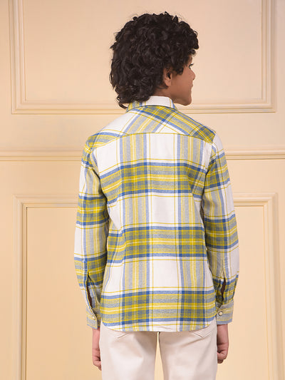 Yellow Checked 100% Cotton Shirt