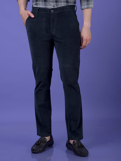 Navy Blue Corduroy Trousers