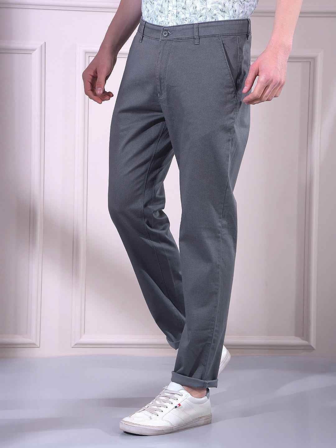 Grey Chinos Trousers