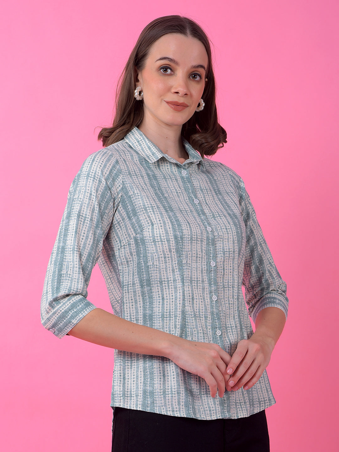 Green Printed Shirt