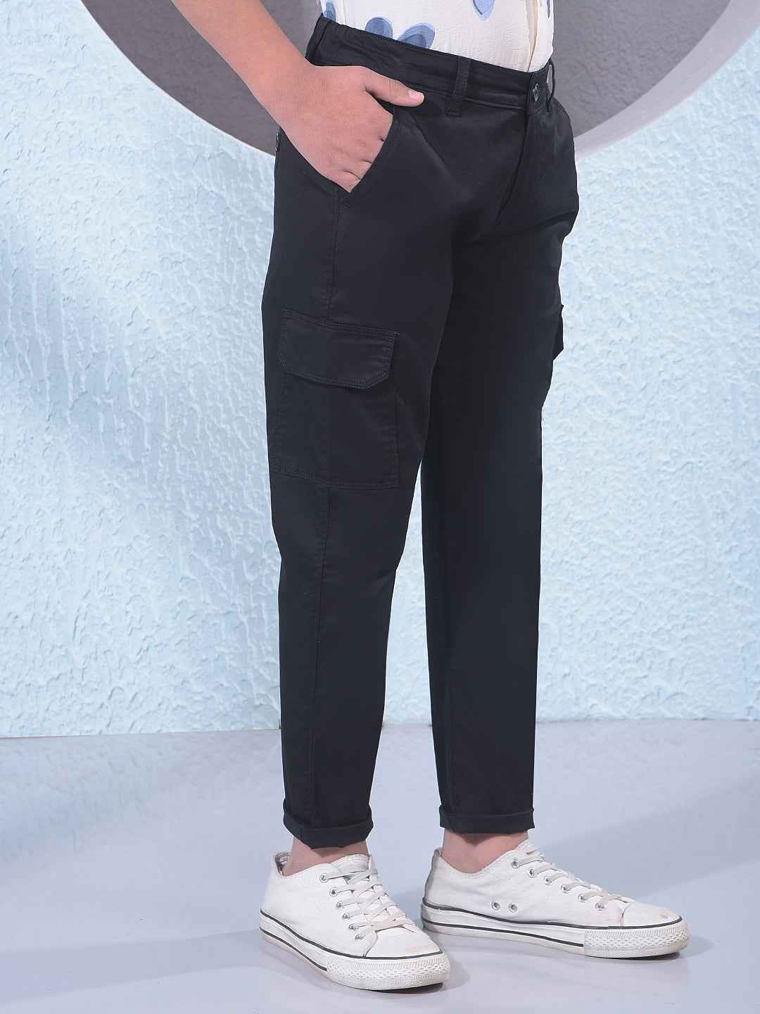 Black Cargo Trousers