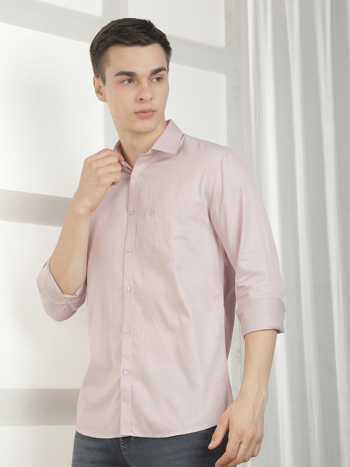 Structured Pastel Pink Shirt